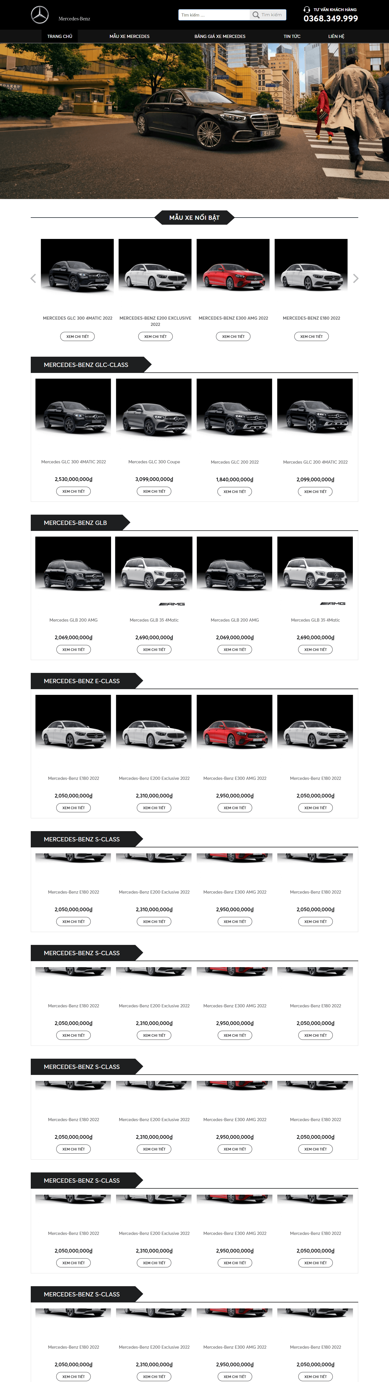 Thiết kế website bán ô tô - Mercedes-benz24h