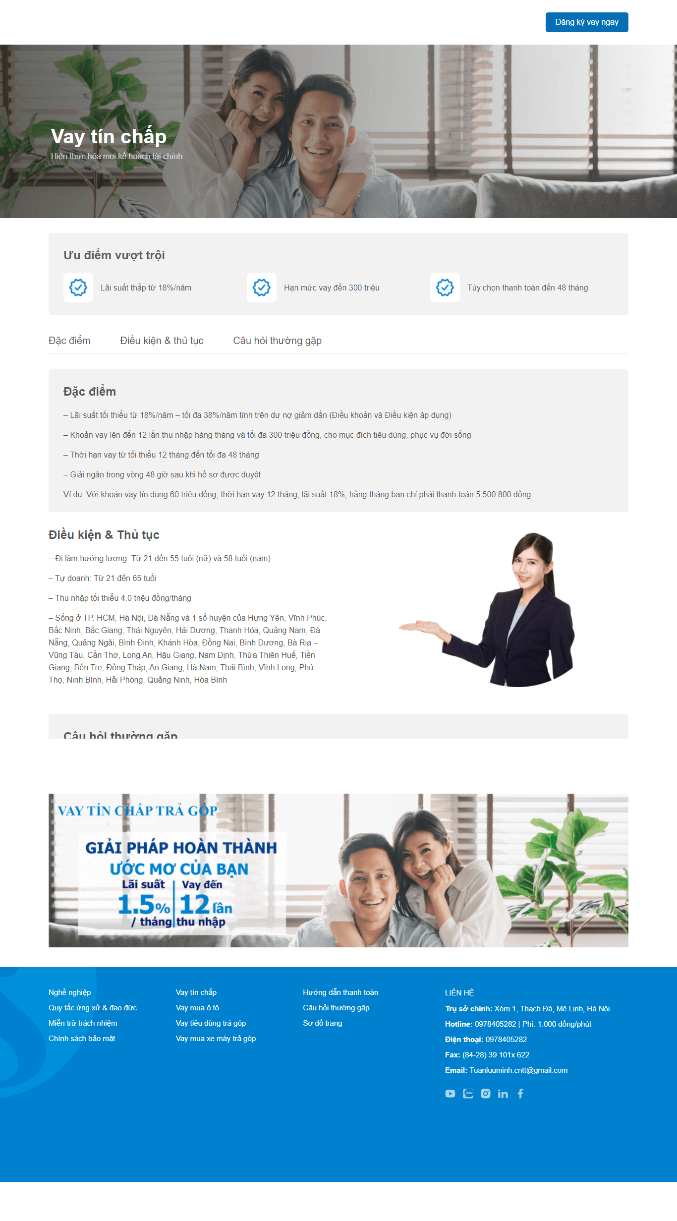 Thiết kế website tài chính - Vaytinchaptragop
