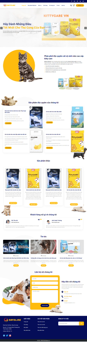Mẫu thiết kế Website thú cưng- Kitty