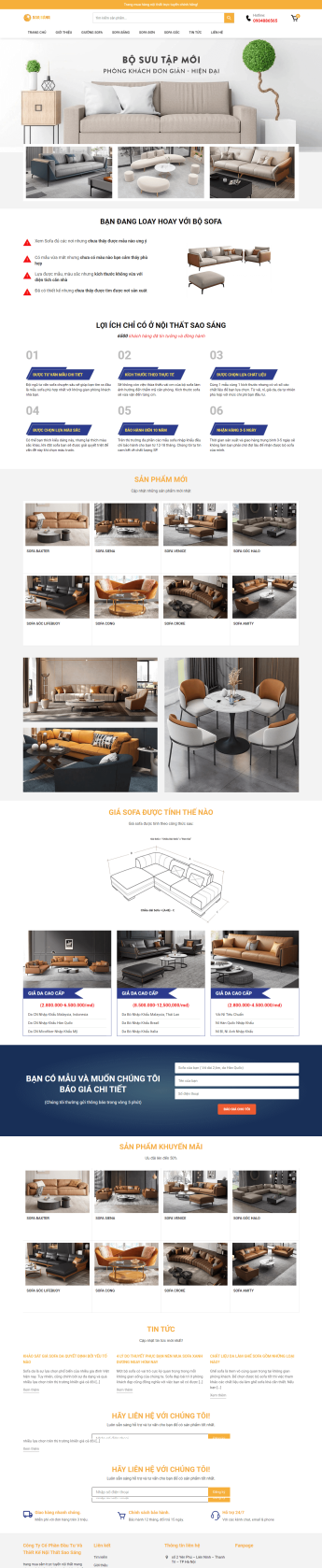Mẫu thiết kế Website nội thất- Noithatsaosang