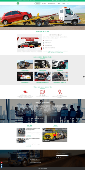 Thiết kế web Cứu hộ ô tô - xe máy