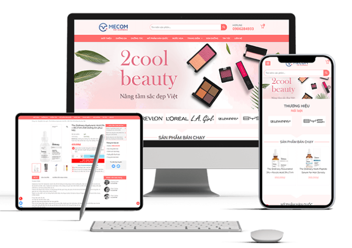 Thiết kế website bán hàng mỹ phẩm 2coolbeauty