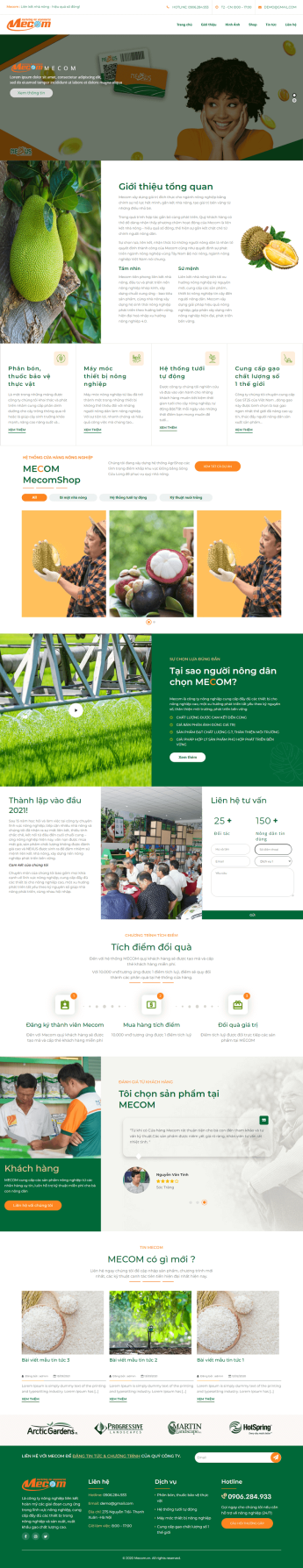 Mẫu thiết kế web FarmFoods – Thực Phẩm, nông nghiệp