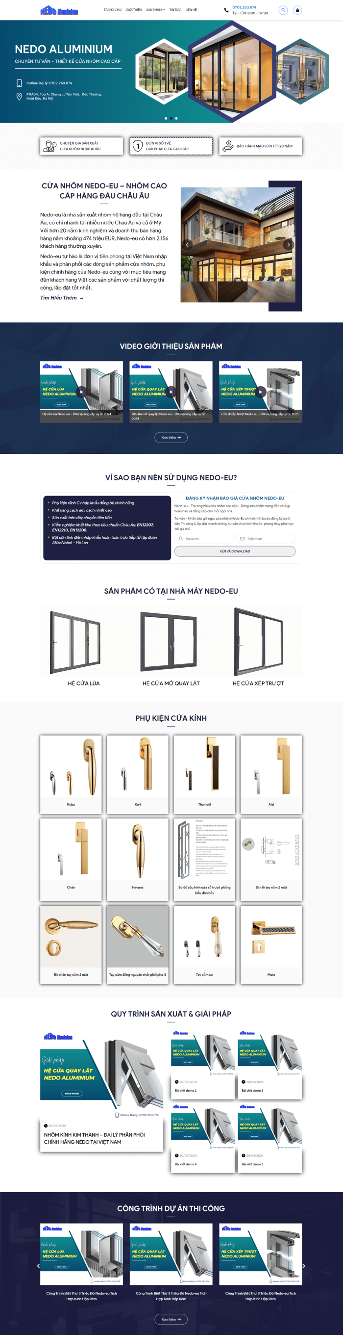 Thiết kế website NEDO Aluminium