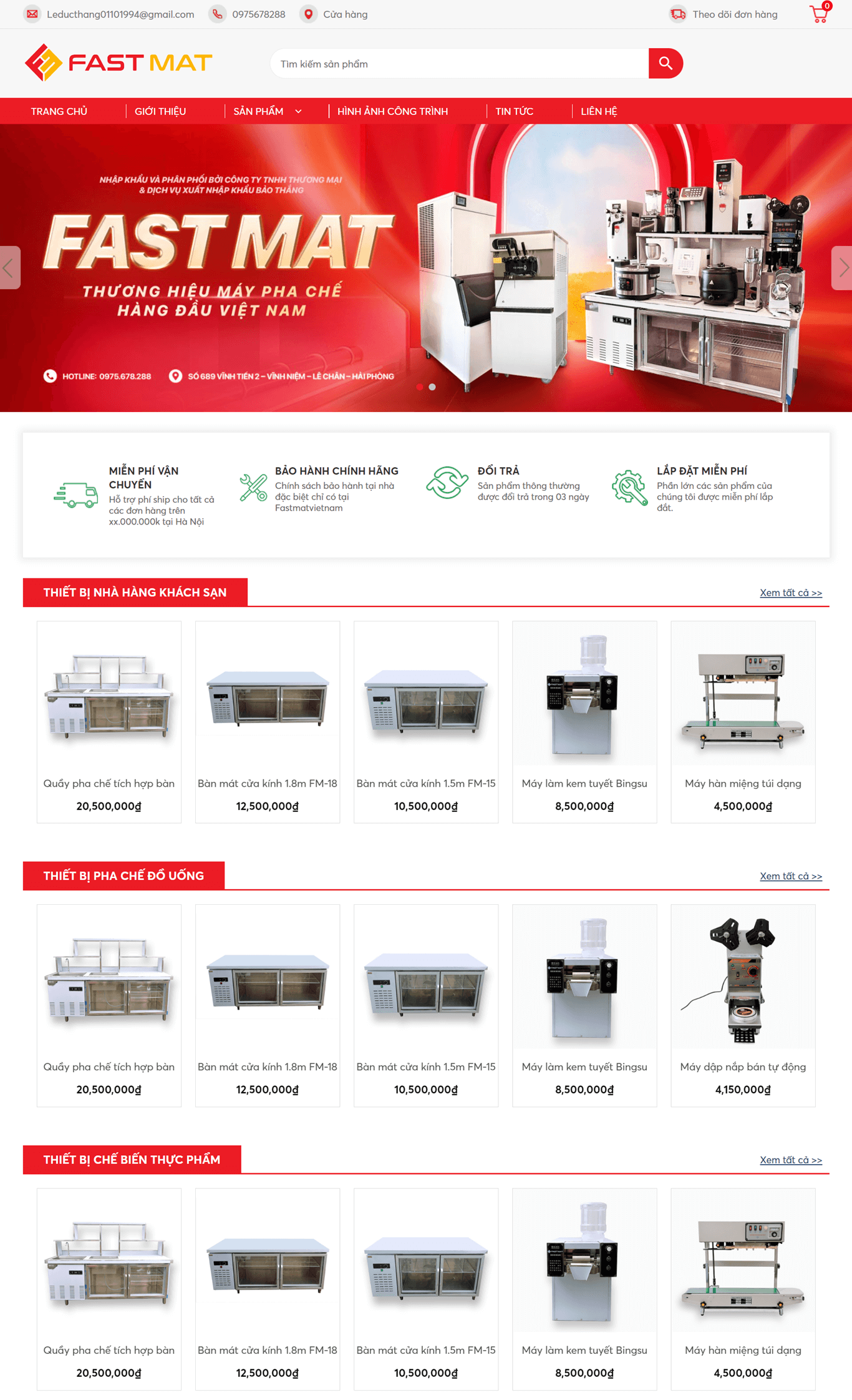 Thiết kế website bán hàng FastMat Việt Nam