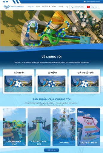Thiết kế website Thiết kế thi công công viên nước VGT Waterpark