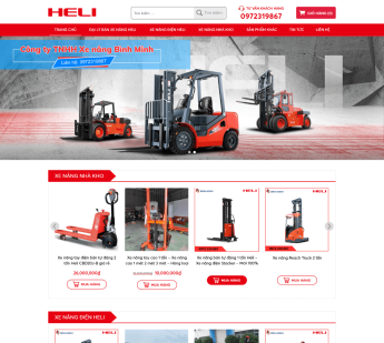 Thiết kế website xe nâng điện Heli