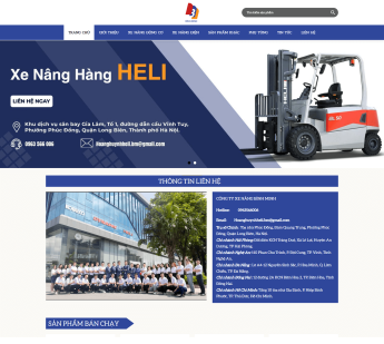 Thiết kế website xe nâng hàng Heli